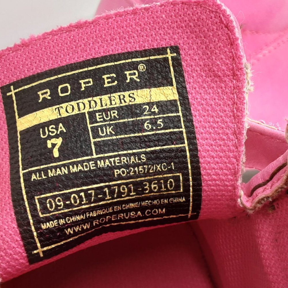 'ROPER' 'CHUKKA' MOCCASIN 'PETAL PINK' VELCRO WRAP ANKLE HIGH SHAFT BOOTS - Picture 10 of 16